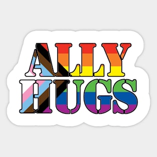 Ally Hugs Black Sticker